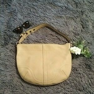 Coach cream leather bag